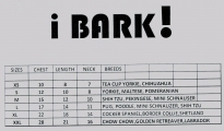 <h5>iBARK SIZE CHART</h5>