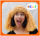 <h5>AA63-B2 PIG TAILS WIG HAT FAUX MOHAIR</h5>